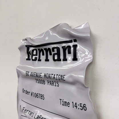 Tableau Déco Ticket "LaFerrari" - Tableau froissé