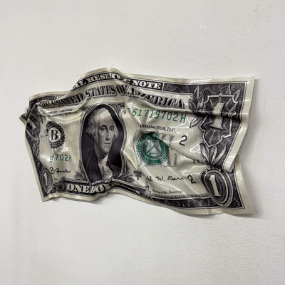 Tableau Déco Washington Bill 1$ - Tableau froissé