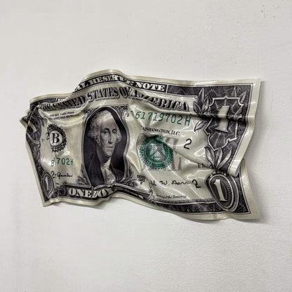 Cuadro arrugado - Billete de 100 dólares