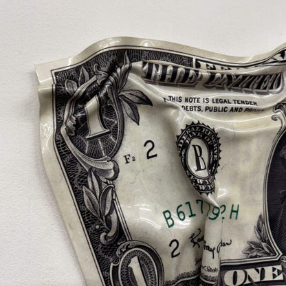 Cuadro arrugado - Billete de 100 dólares