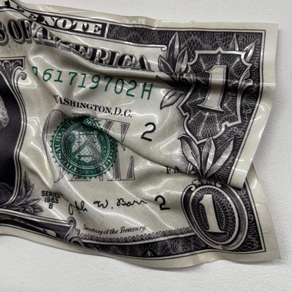 Cuadro arrugado - Billete de 100 dólares