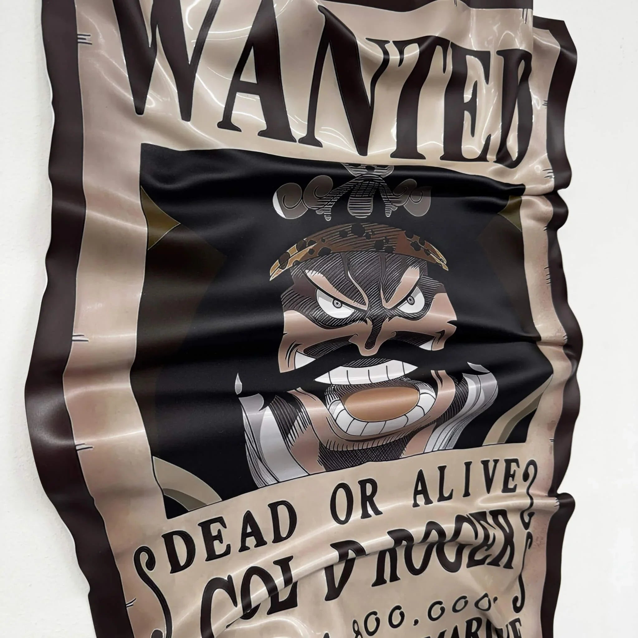 Tableau froissé – Affiche One Piece "Wanted Gold D. Roger"
