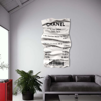 Tableau Déco Chanel Paris - Tableau froissé
