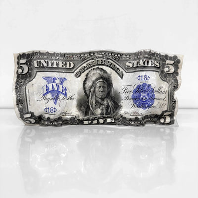 Sculpture froissé - 5$ Dollars 1899 - Luxartis
