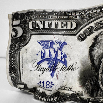 Sculpture froissé - 5$ Dollars 1899 - Luxartis