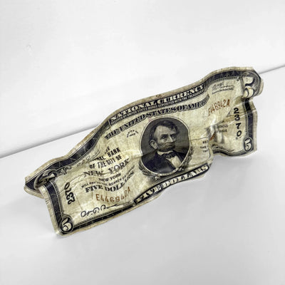 Sculpture froissé - 5$ Dollars 1923 - Luxartis