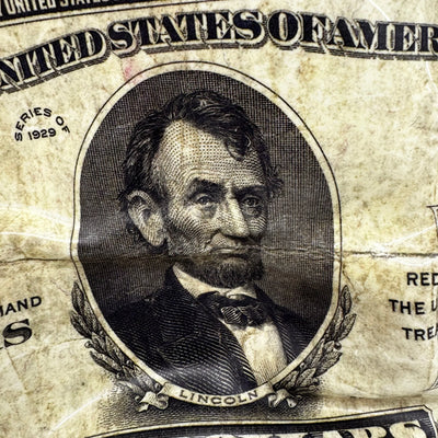 Sculpture froissé - 5$ Dollars 1923 - Luxartis