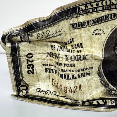 Sculpture froissé - 5$ Dollars 1923 - Luxartis