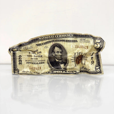 Sculpture froissé - 5$ Dollars 1923 - Luxartis