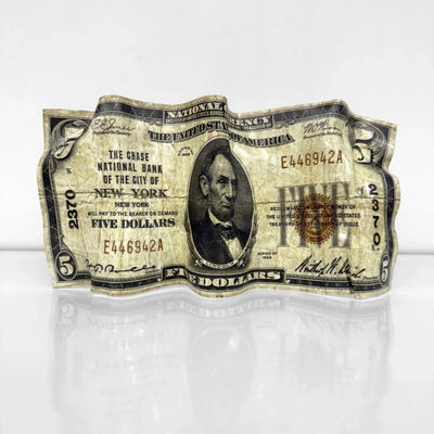 Sculpture froissé - 5$ Dollars 1929 - Luxartis