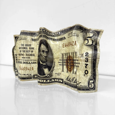 Sculpture froissé - 5$ Dollars 1929 - Luxartis