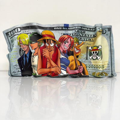 Sculpture froissé - One Piece "Dollar Art" - Luxartis