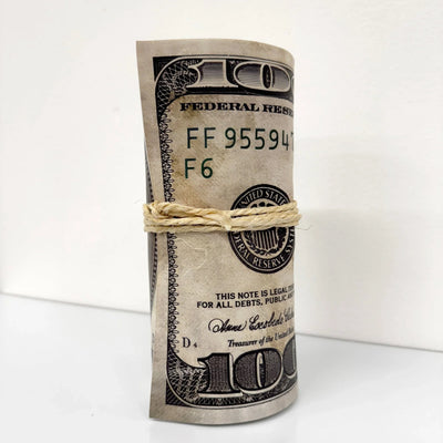 Sculpture froissé - Rouleau de Dollar "Franklin" - Luxartis