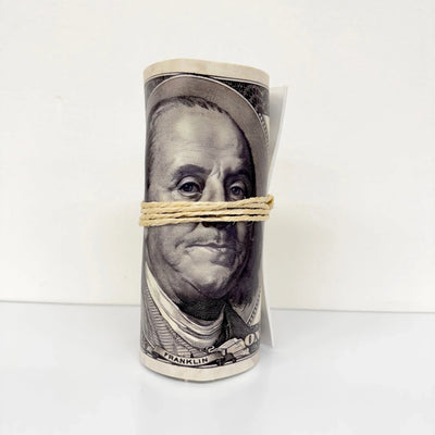Sculpture froissé - Rouleau de Dollar "Franklin" - Luxartis