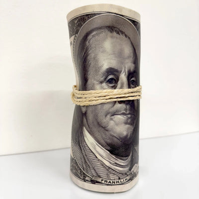Sculpture froissé - Rouleau de Dollar "Franklin" - Luxartis