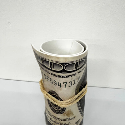 Sculpture froissé - Rouleau de Dollar "Franklin" - Luxartis