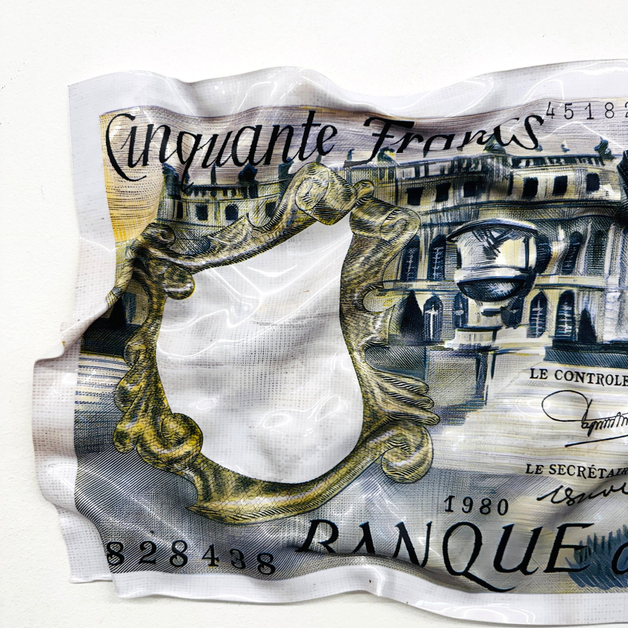 Tableau froissé - 50 Francs 1980 - Luxartis