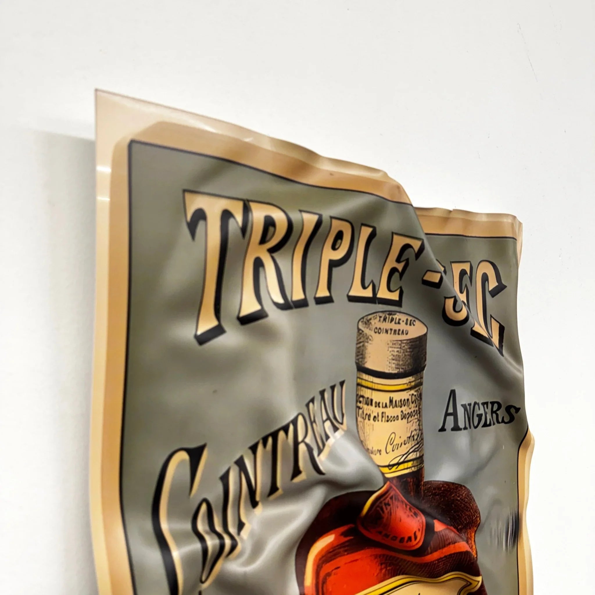 Tableau froissé - Affiche Vintage "Cointreau Triple - Sec" - Luxartis
