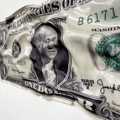 Tableau froissé - Billet de 1 Dollars - Luxartis