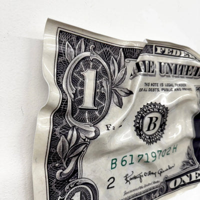 Tableau froissé - Billet de 1 Dollars - Luxartis