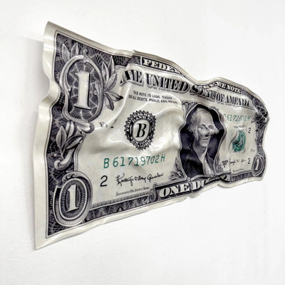 Tableau froissé - Billet de 1 Dollars - Luxartis