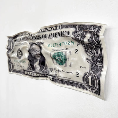 Tableau froissé - Billet de 1 Dollars - Luxartis