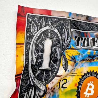 Tableau froissé - Billet de 1 Dollars APE - Luxartis