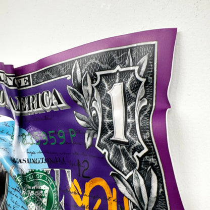 Tableau froissé - Billet de 1 Dollars Einstein - Luxartis