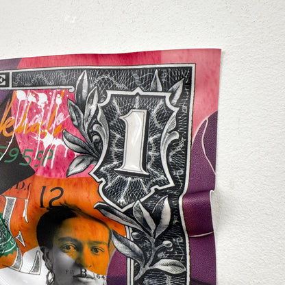 Tableau froissé - Billet de 1 Dollars Frida - Luxartis