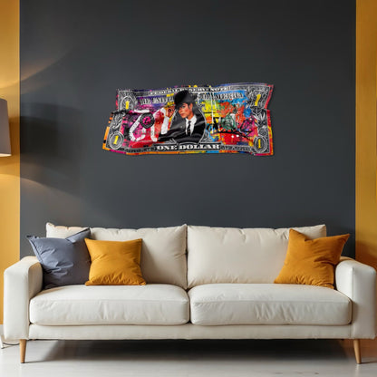 Tableau froissé - Billet de 1 Dollars Jackson - Luxartis
