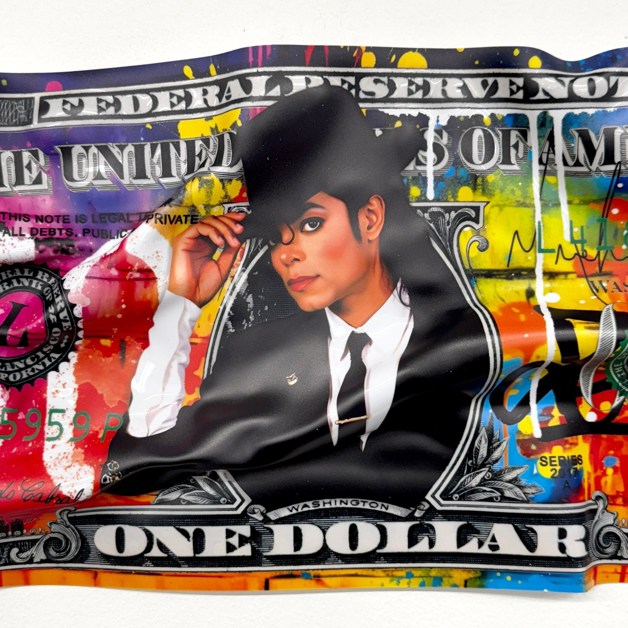 Tableau froissé - Billet de 1 Dollars Jackson - Luxartis