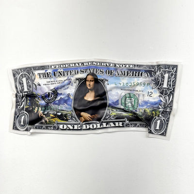 Tableau froissé - Billet de 1 Dollars Mona Lisa - Luxartis