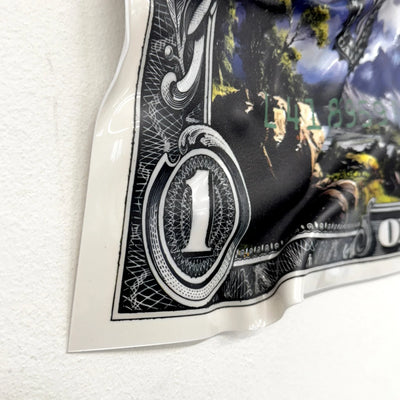 Tableau froissé - Billet de 1 Dollars Mona Lisa - Luxartis