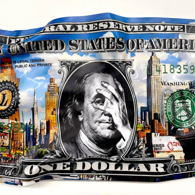 Tableau froissé - Billet de 1 Dollars Pop - Luxartis