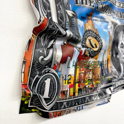 Tableau froissé - Billet de 1 Dollars Pop - Luxartis