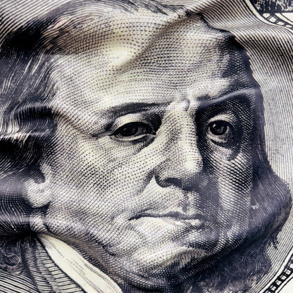 Tableau froissé - Billet de 100 Dollars - Luxartis