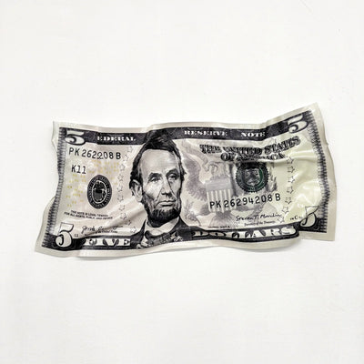 Tableau froissé - Billet de 5 Dollars - Luxartis