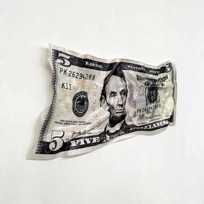 Tableau froissé - Billet de 5 Dollars - Luxartis