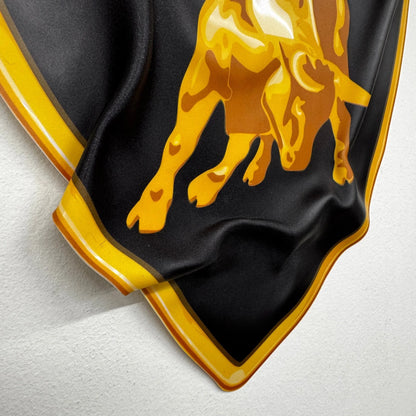 Tableau froissé - Blason Lamborghini "Taureau Noir & Or" - Luxartis