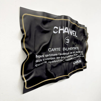 Tableau froissé - Carte d’authenticité "Chanel" - Luxartis