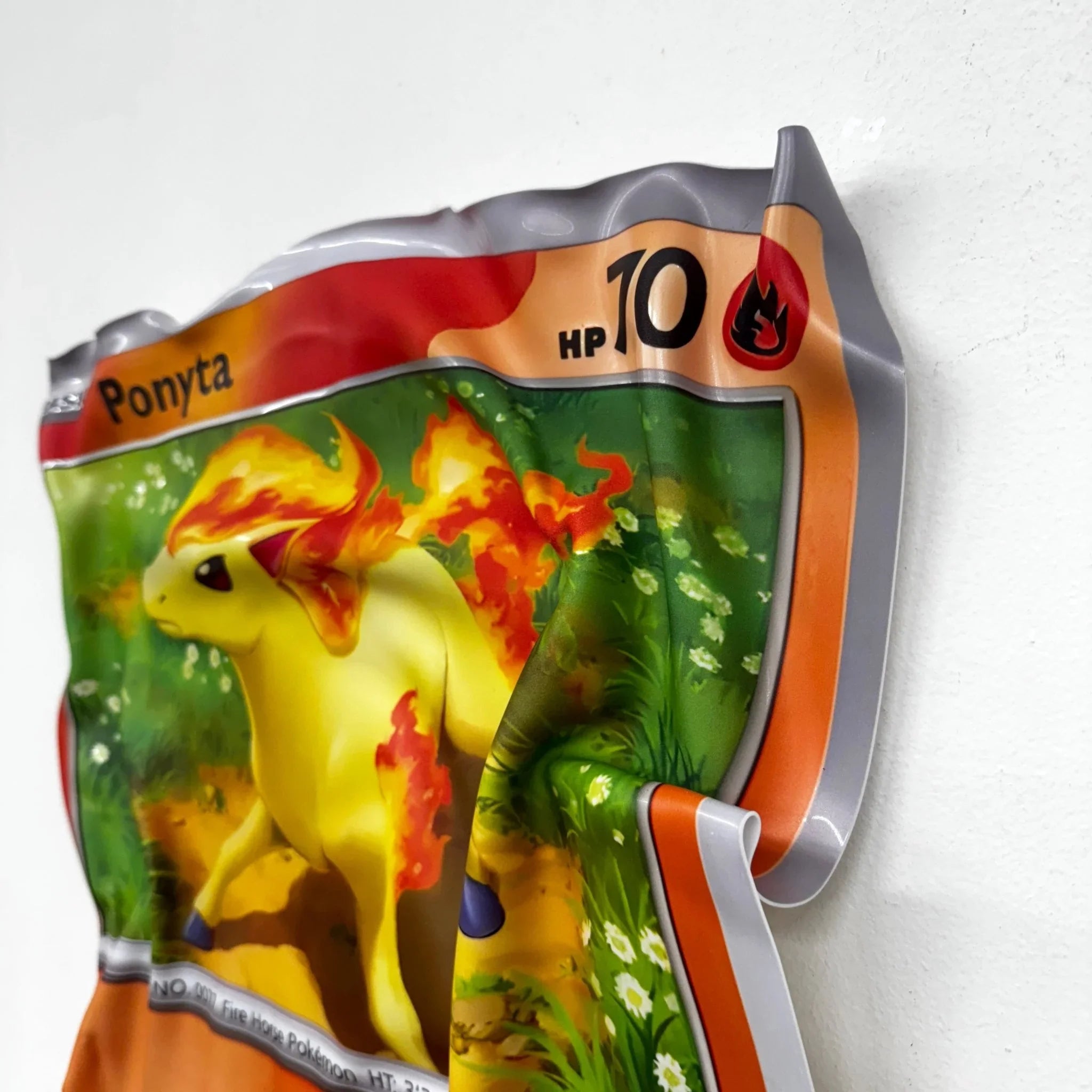 Tableau froissé - Carte Pokémon "Ponyta" - Luxartis