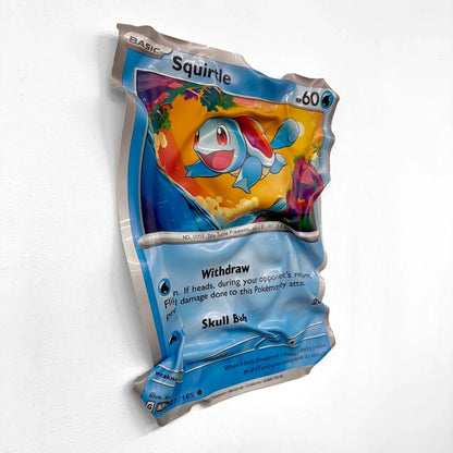 Tableau froissé - Carte Pokémon "Squirtle" - Luxartis