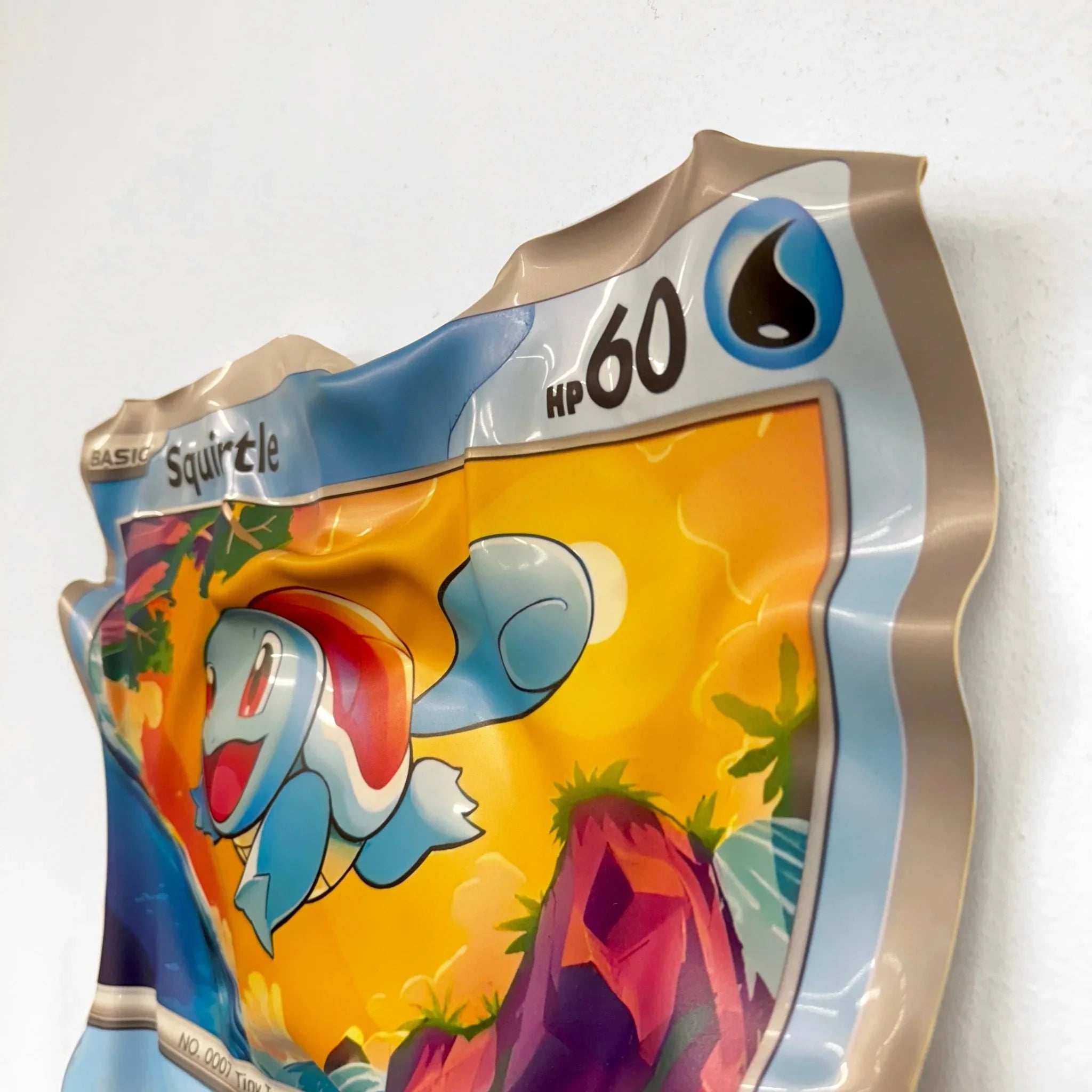 Tableau froissé - Carte Pokémon "Squirtle" - Luxartis