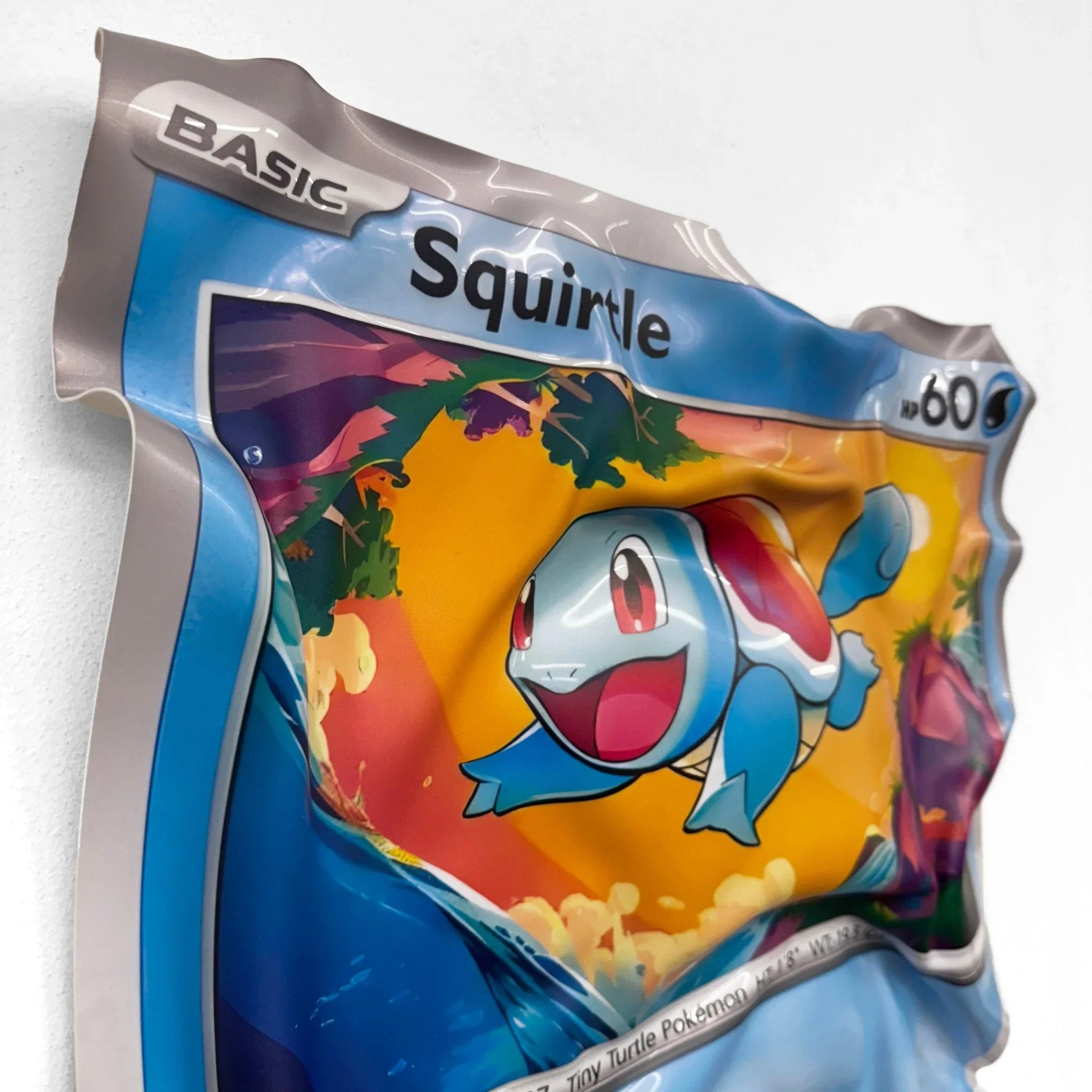 Tableau froissé - Carte Pokémon "Squirtle" - Luxartis