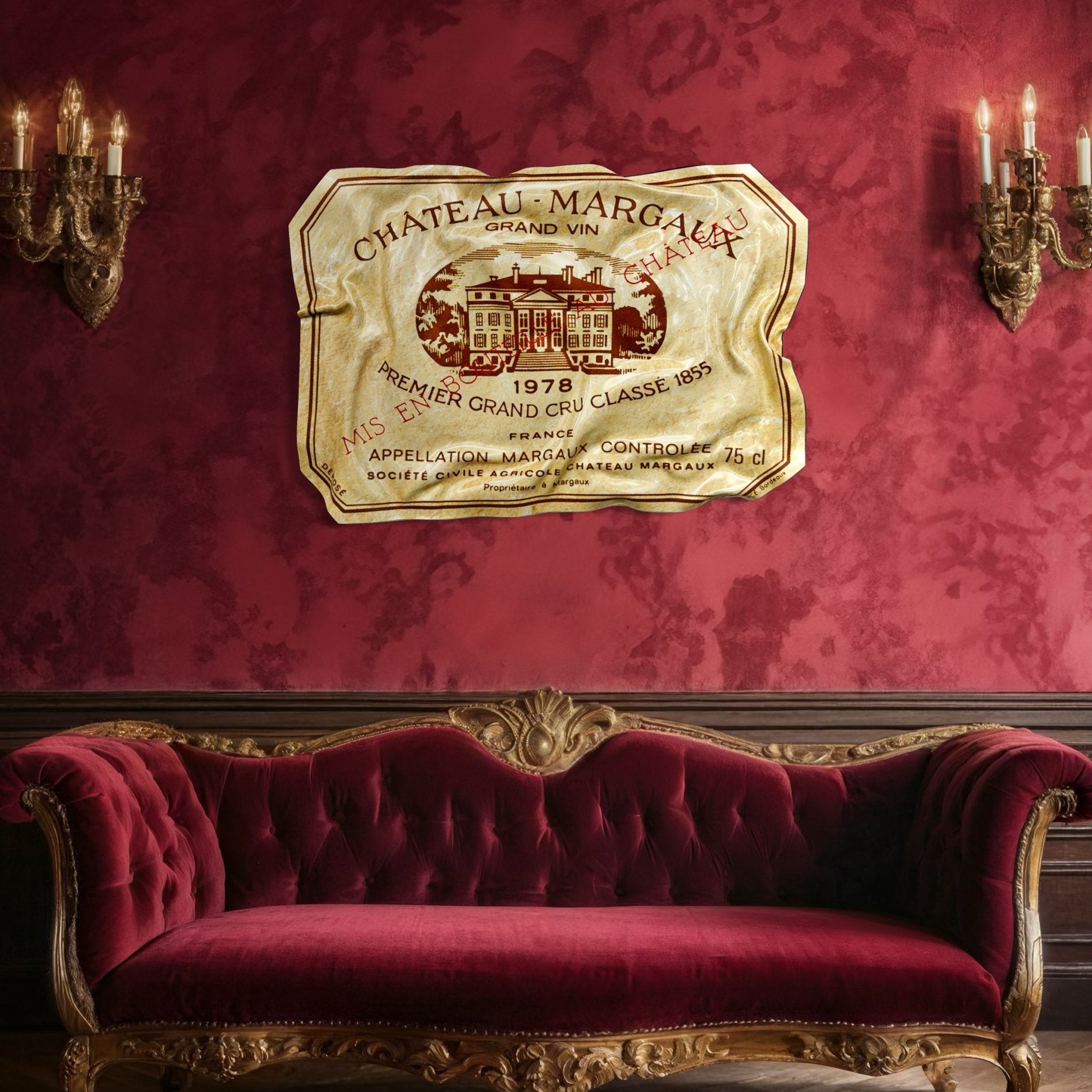 Tableau froissé - Chateau Margaux 1978 - Luxartis