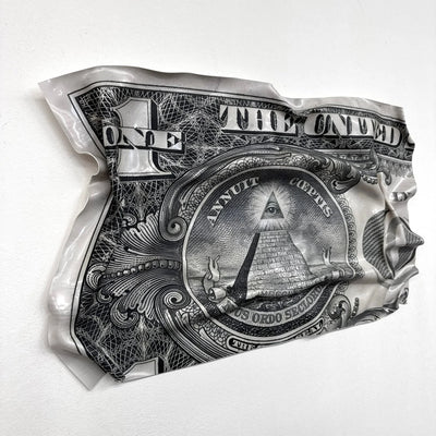 Tableau froissé - Dollar Américain "Œil de la Providence" - Luxartis