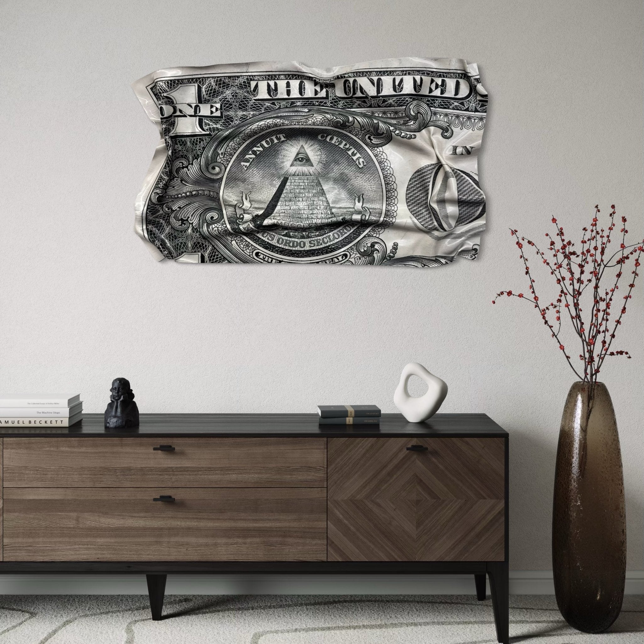 Tableau froissé - Dollar Américain "Œil de la Providence" - Luxartis