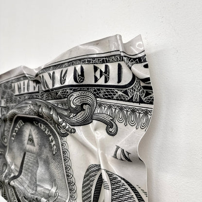 Tableau froissé - Dollar Américain "Œil de la Providence" - Luxartis