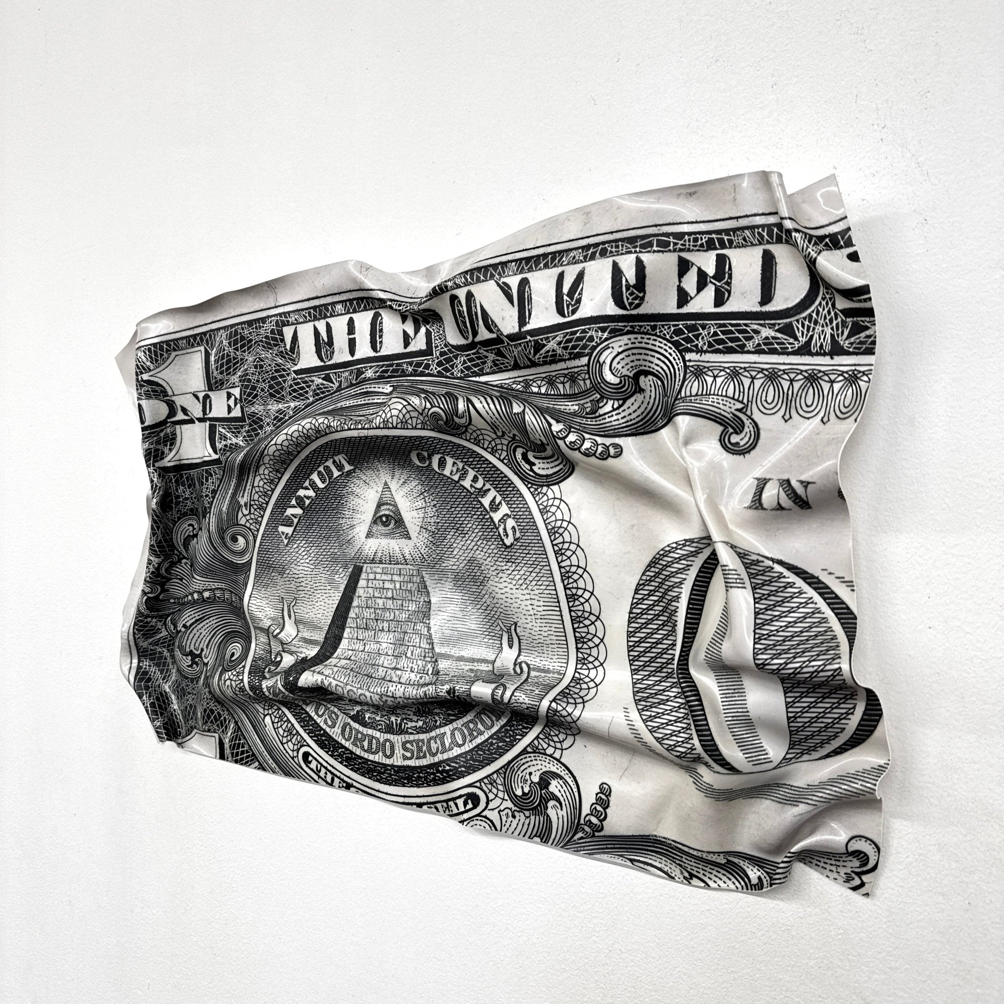 Tableau froissé - Dollar Américain "Œil de la Providence" - Luxartis