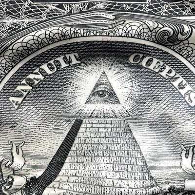 Tableau froissé - Dollar Américain "Œil de la Providence" - Luxartis